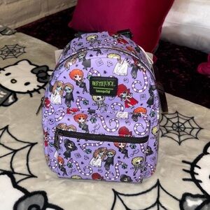 Loungefly Purple Kids Backpack with Fun Characters